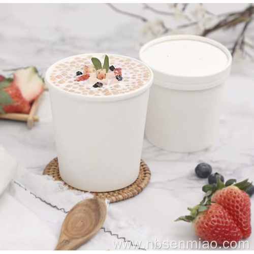 Disposable kraft paper soup bucket